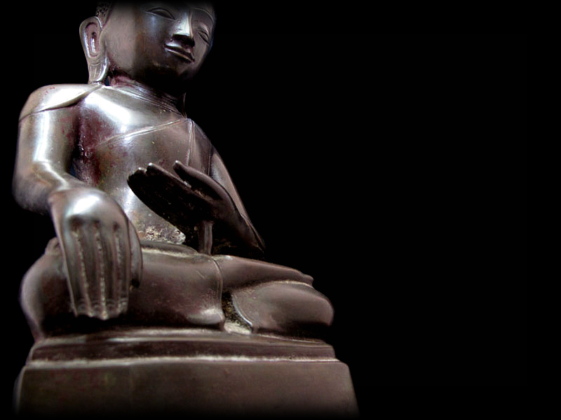 Extremely Rare 18C Bronze Burma Shan Buddha #BB61